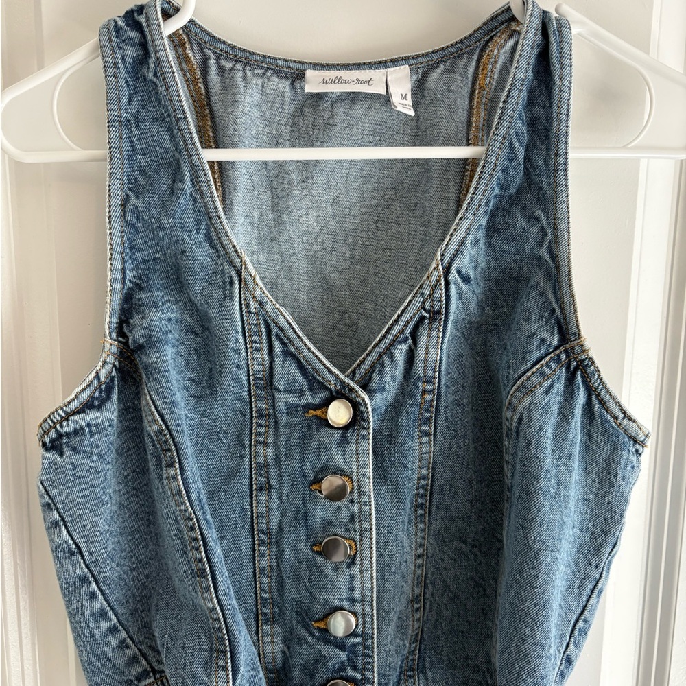 Willow Root Light Blue Denim Vest